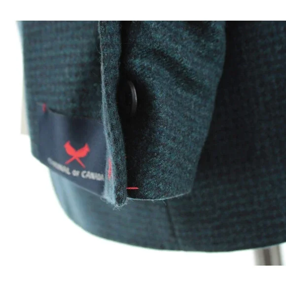 Cardinal of Canada NWT Wool Sport Coat Size 40R US In Blue & Green Melange